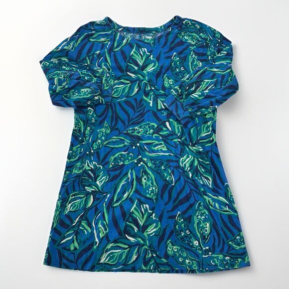 Lilly Pulitzer Dresses & Skirts - Lilly Pulitzer Dress Size XL Elianna Cotton T-Shirt Indigo Breeze Shady Gators